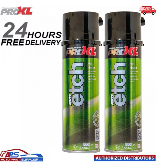 2X PRO XL PRO ETCH PRIMER AEROSOL SPRAY - 500ML PROXL HIGH QUALITY - GREY
